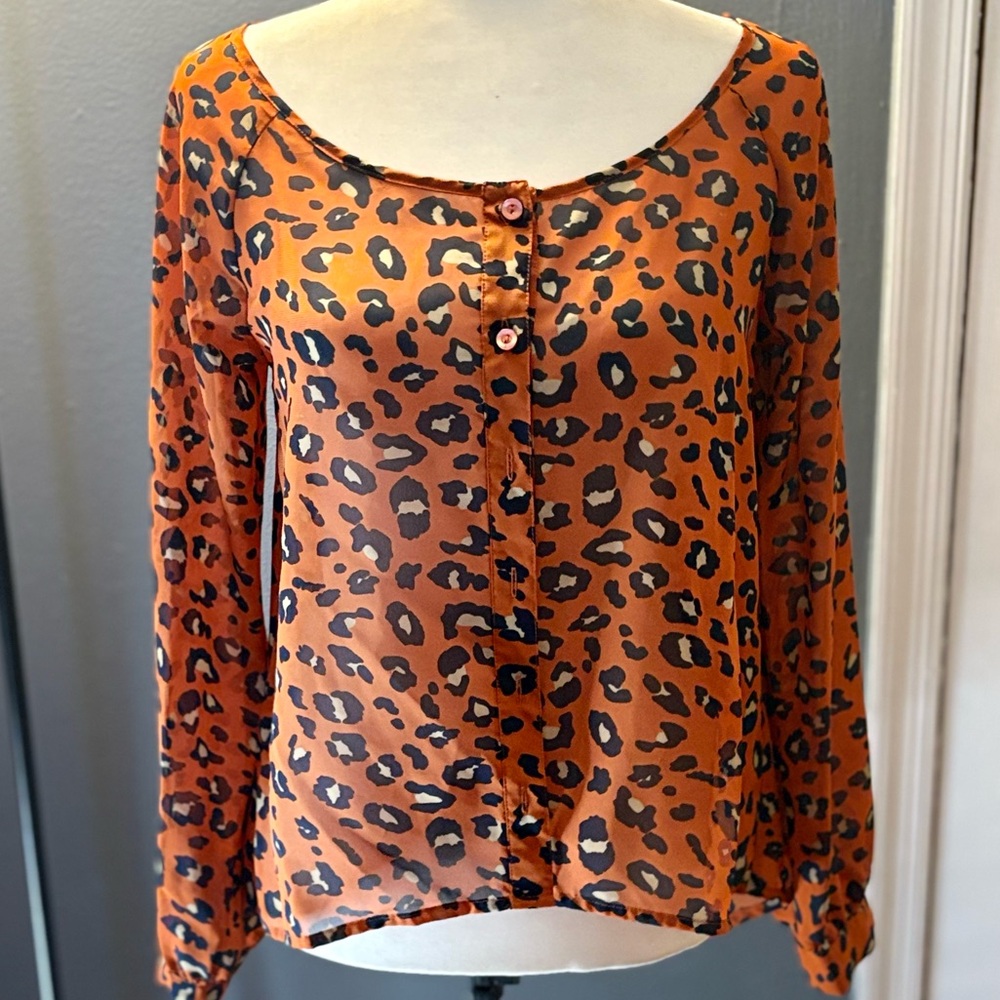 Mine ~ Orange & Black Blouse